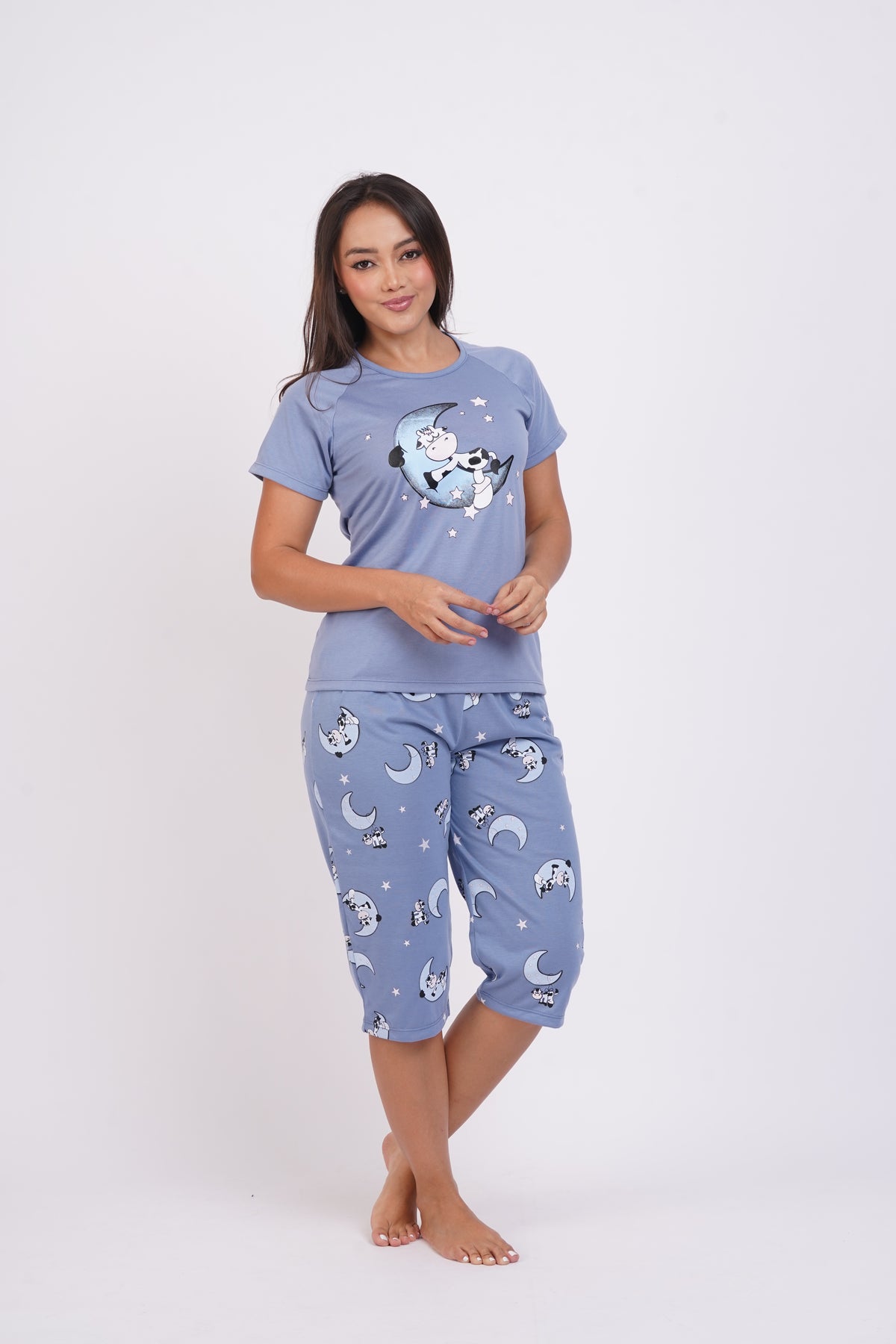 283 Pijama mujer manga corta pescador
