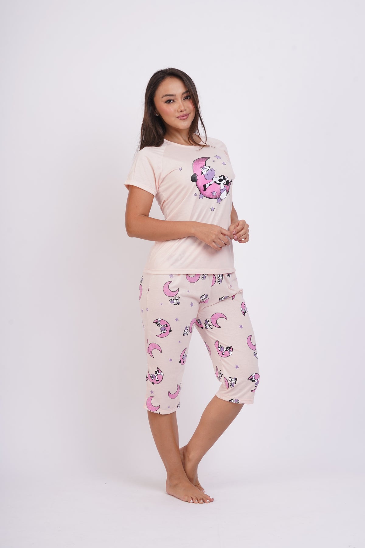 283 Pijama mujer manga corta pescador