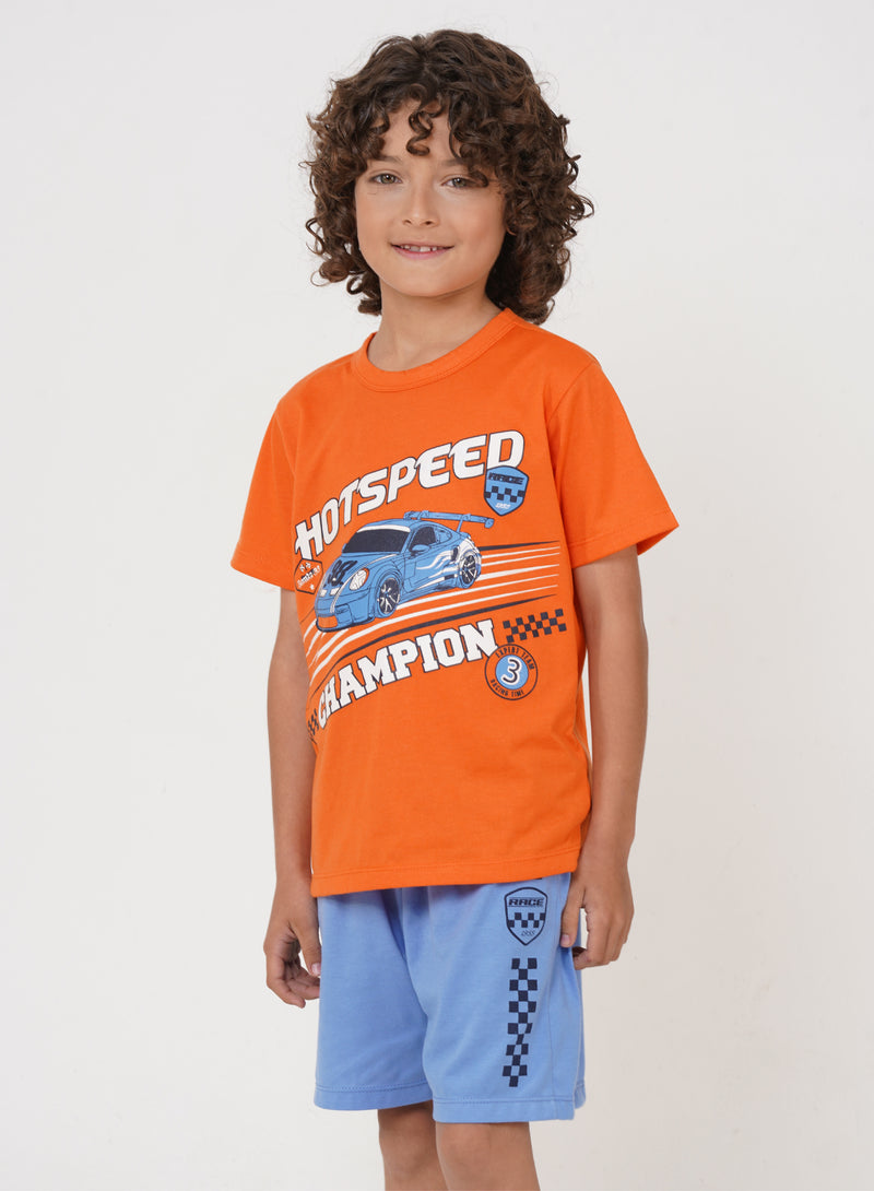 Pijama niño manga corta y bermuda Ref 45502