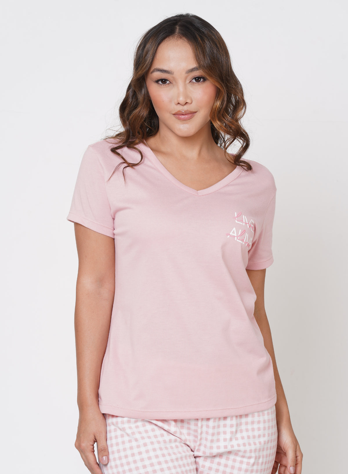 Pijama para Mujer Blusa con escote en V y Pantalon Ref 45120