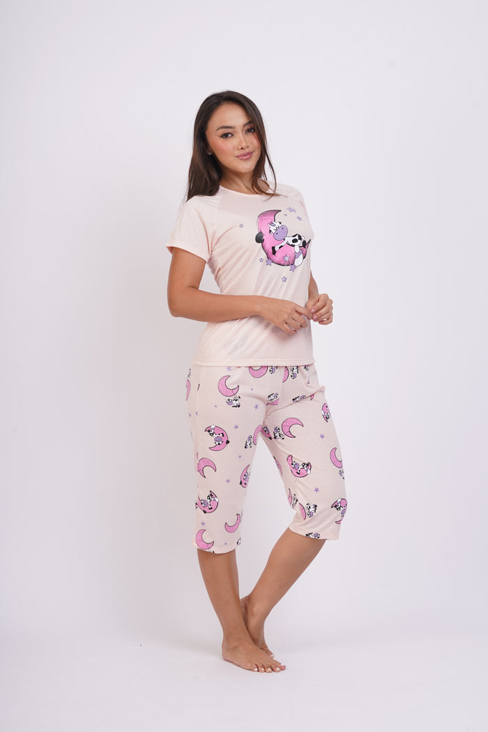 283 Pijama mujer manga corta pescador