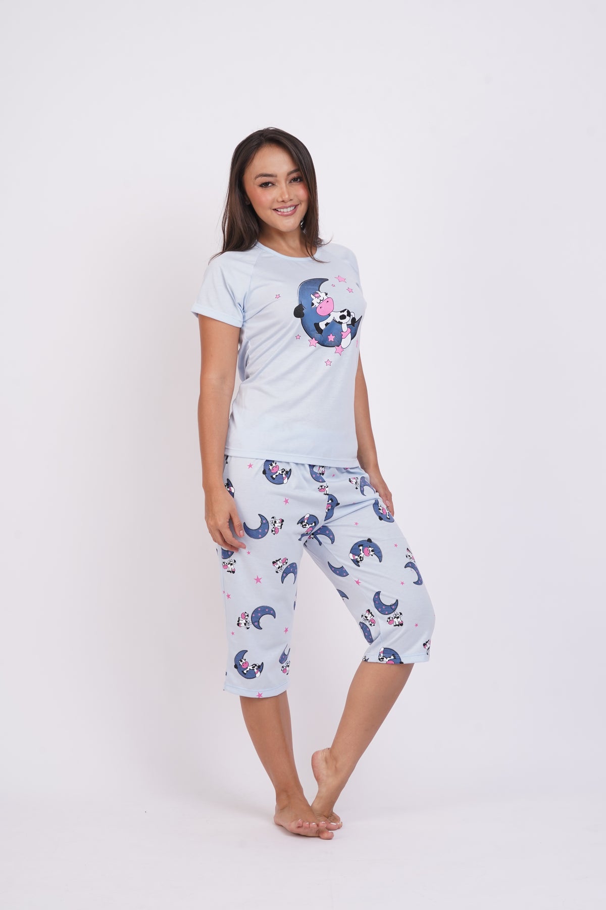 283 Pijama mujer manga corta pescador