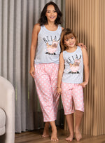 40202 Pijama Mujer Manga Sisa Capri