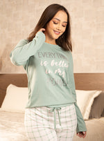 41002 Pijama Mujer Manga Larga Pantalon