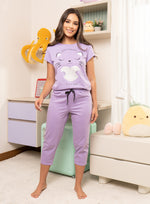 41202 Pijama Mujer Manga Corta Capri