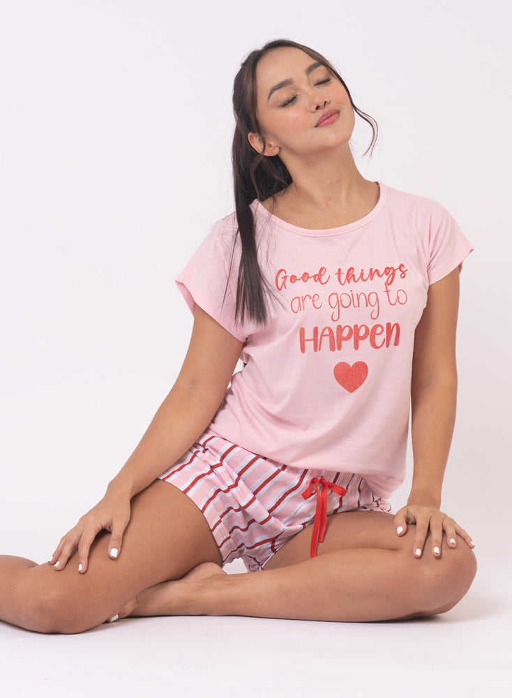 42105 Pijama Mujer Manga Corta Short