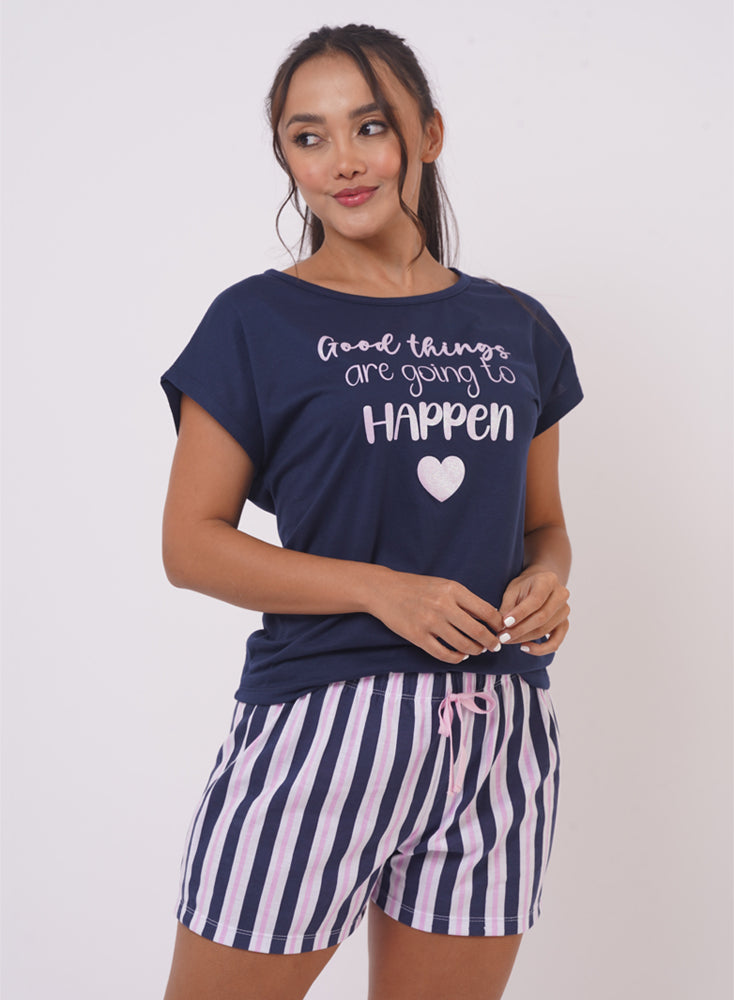 42105 Pijama Mujer Manga Corta Short