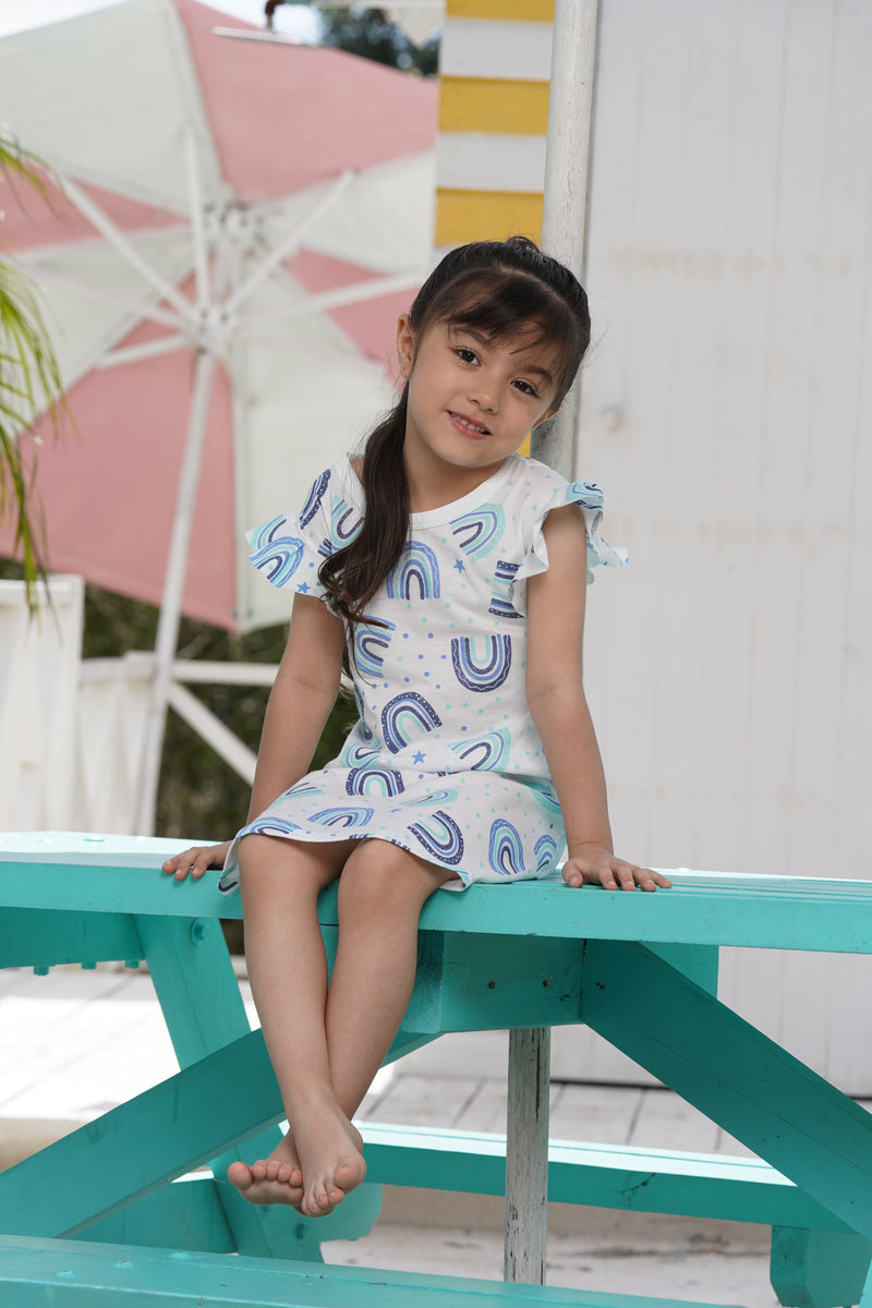 Batola para niña manga corta bolero arcoíris