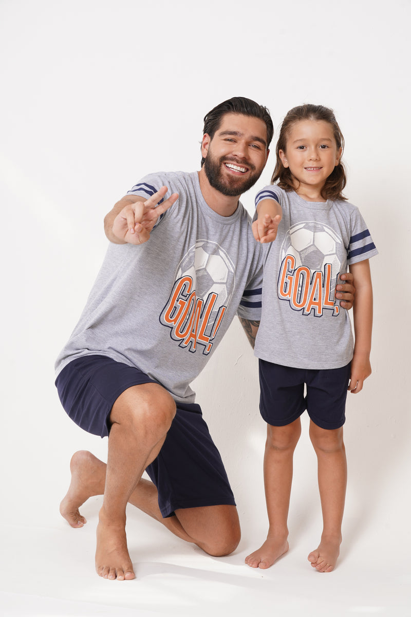 Pijama hombre conjunto manga corta bermuda goal