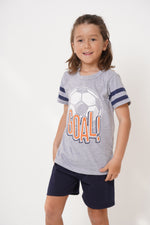 Pijama niño set manga corta y bermuda goal