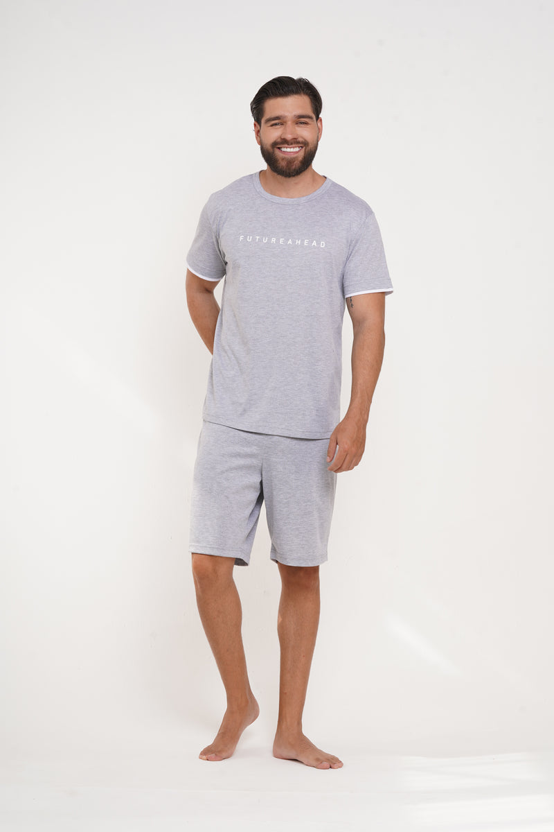 Pijama para hombre en manga corta y bermuda futureahead