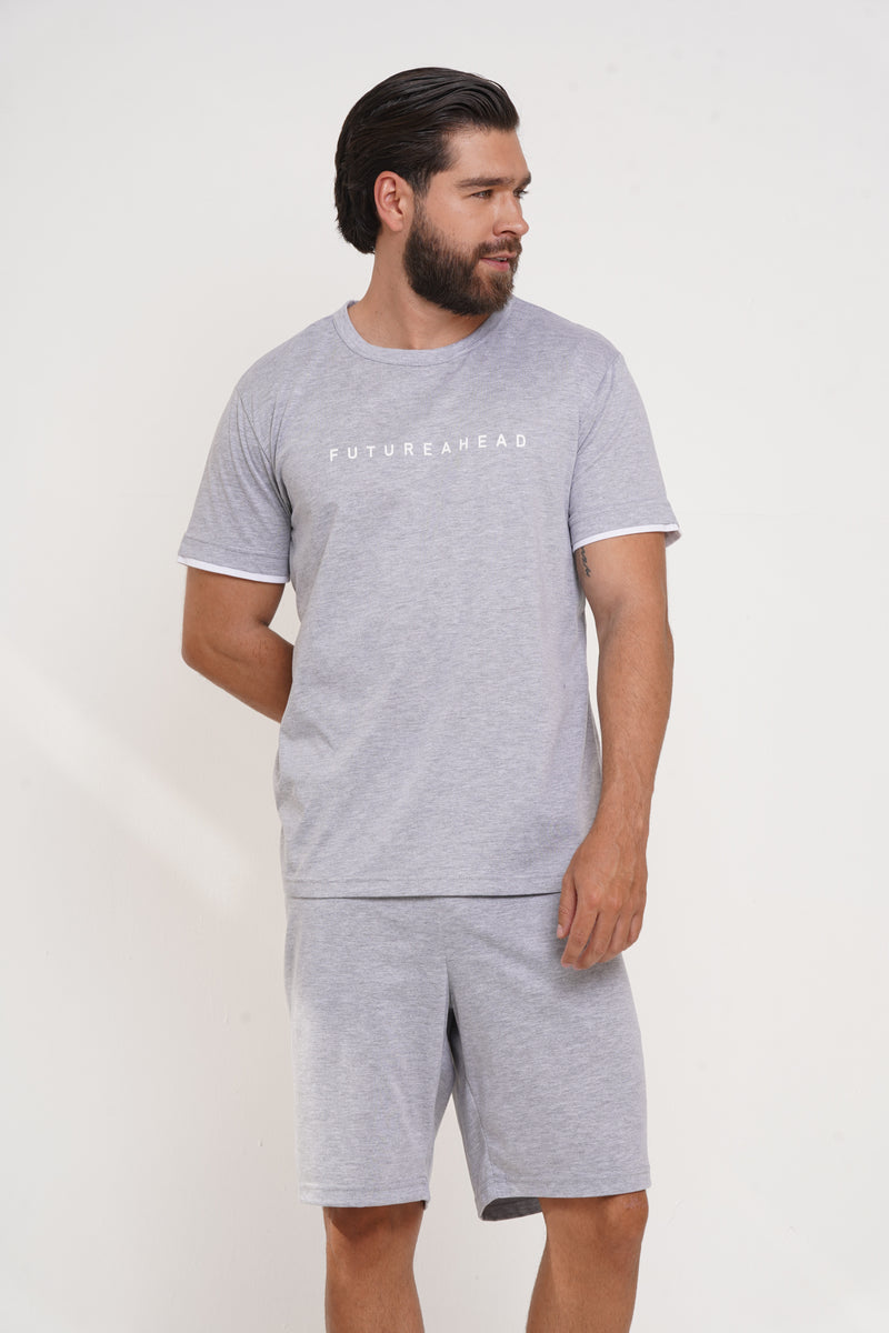 Pijama para hombre en manga corta y bermuda futureahead