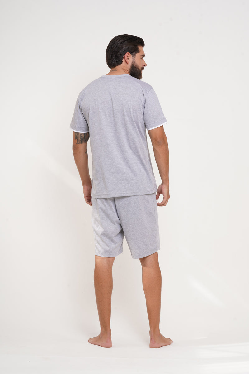 Pijama para hombre en manga corta y bermuda futureahead