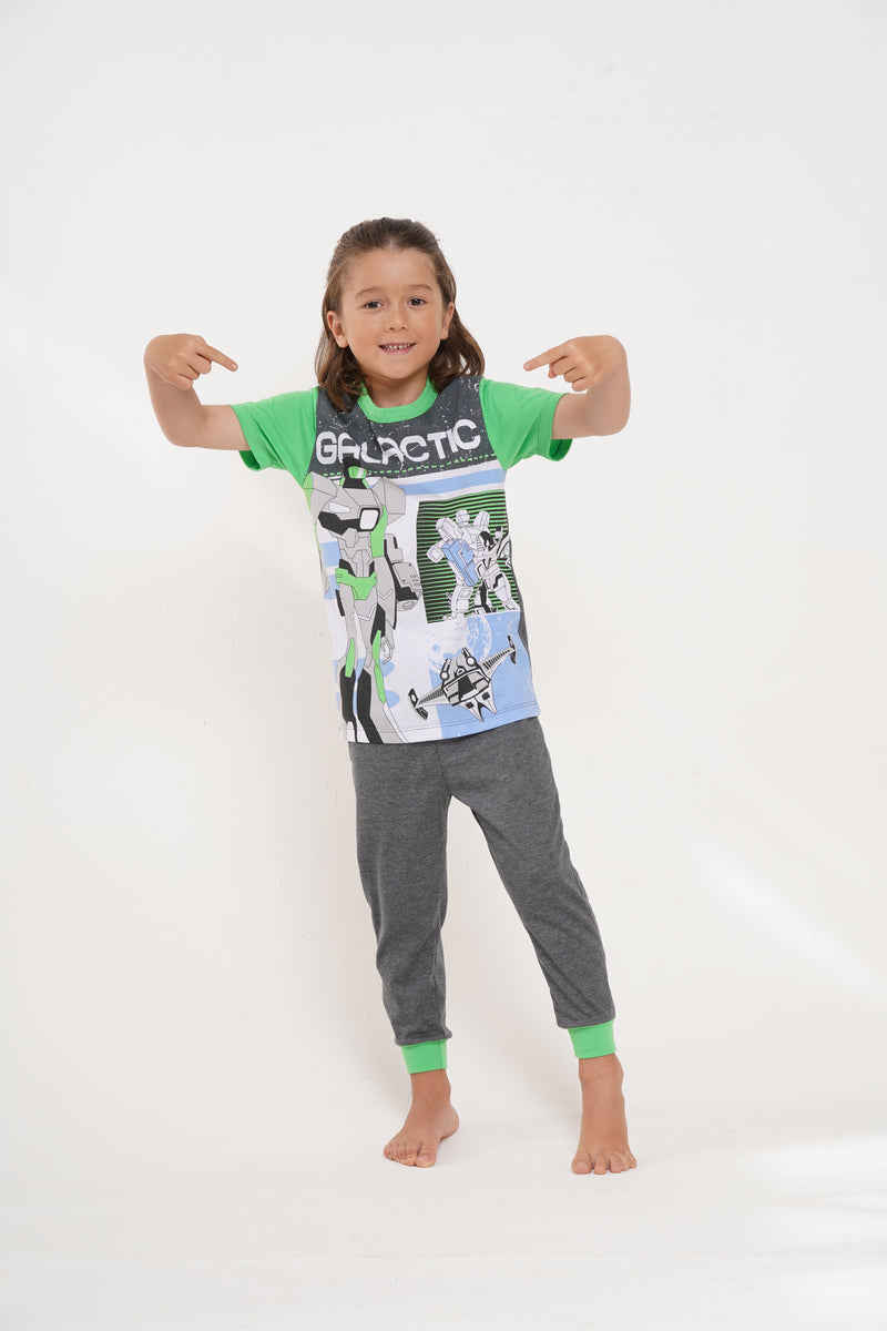 Pijama niño de manga corta y pantalón