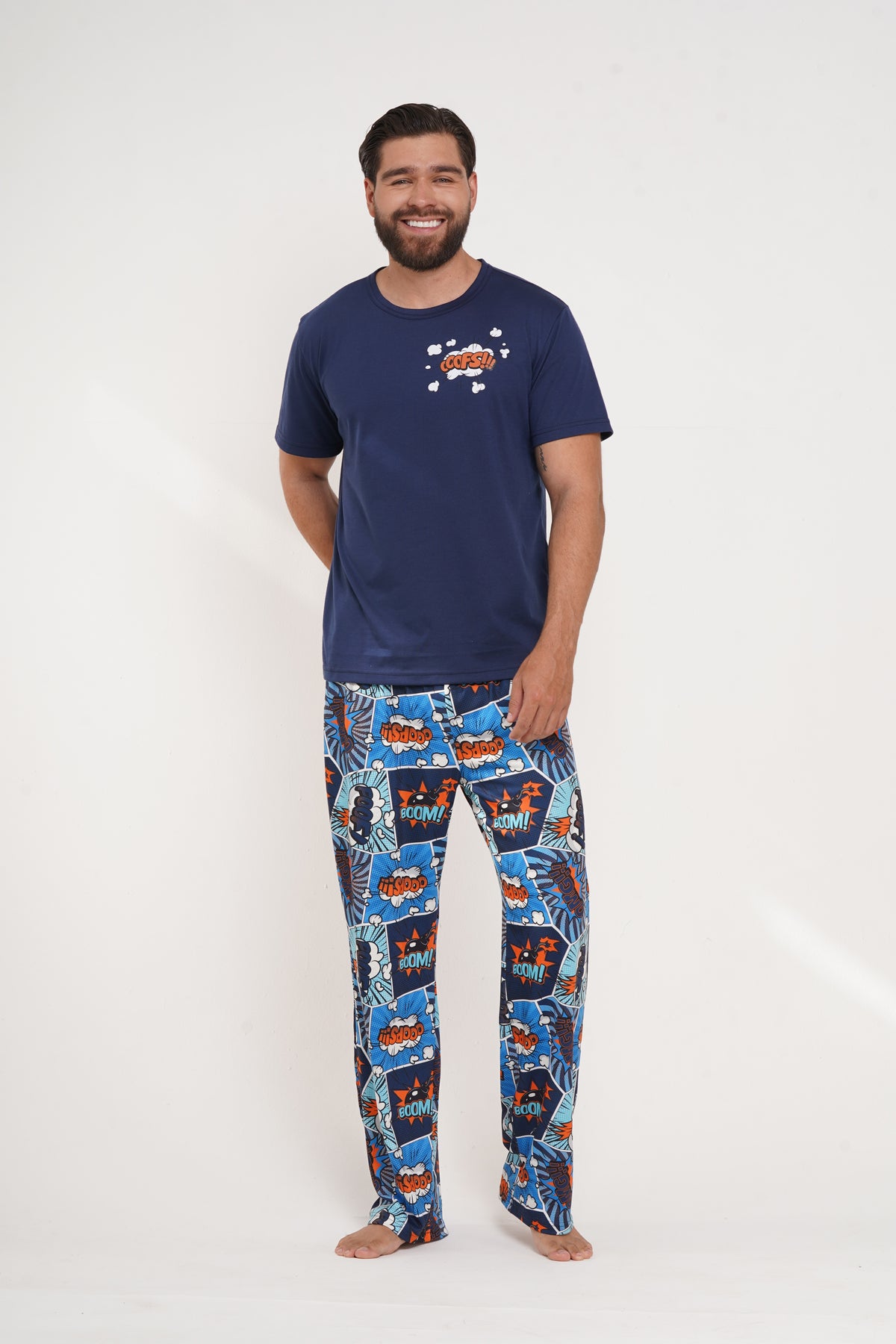Pijama familiar para Hombre manga corta y pantalón Comics