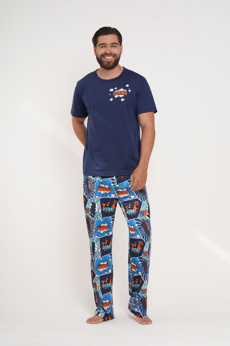 Pijama familiar para Hombre manga corta y pantalón Comics