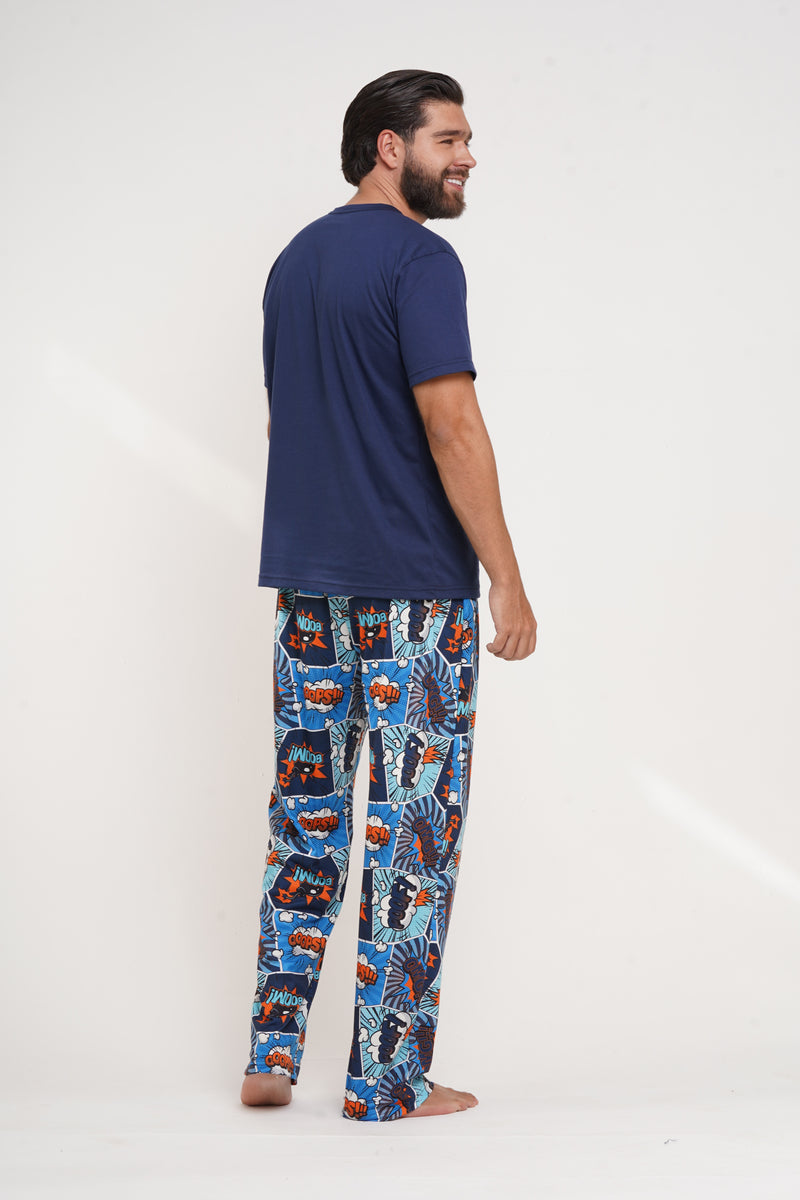 Pijama familiar para Hombre manga corta y pantalón Comics