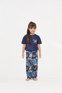 Pijama para niña manga corta y pantalón Comics