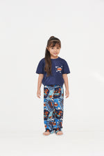 Pijama para niña manga corta y pantalón Comics