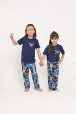 Pijama para niña manga corta y pantalón Comics