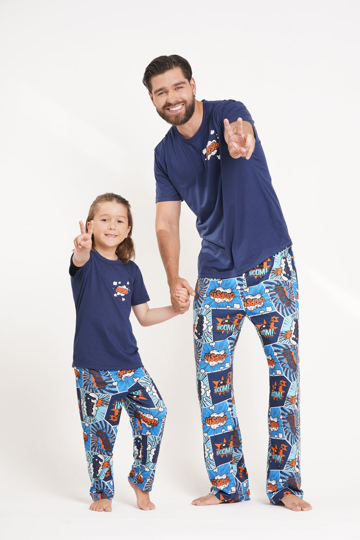 Pijama para niño manga corta y pantalón Comics