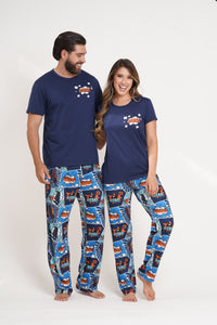Pijama familiar para Mujer manga corta y pantalón Comics