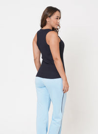 Pijama con Blusa sisa atlética en rib y pantalón Ref 45112