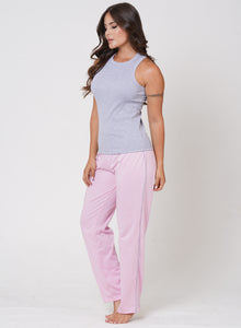 Pijama con Blusa sisa atlética en rib y pantalón Ref 45112