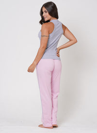 Pijama con Blusa sisa atlética en rib y pantalón Ref 45112