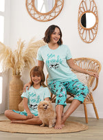 37061 Pijama mujer manga corta capri