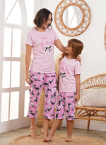 37081 Pijama niña manga corta capri