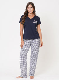 Pijama para Mujer Blusa con escote en V y Pantalon Ref 45120