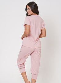 Pijama Mujer manga corta y capri vaquitas Ref 45210