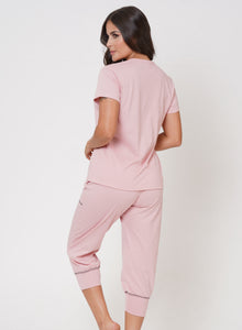 Pijama Mujer manga corta y capri vaquitas Ref 45210