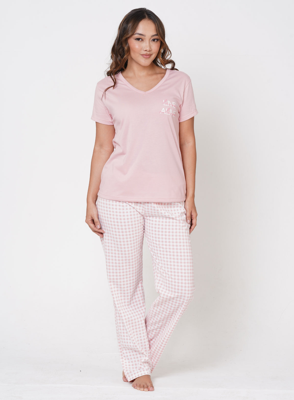 Pijama para Mujer Blusa con escote en V y Pantalon Ref 45120
