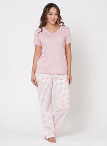 Pijama para Mujer Blusa con escote en V y Pantalon Ref 45120