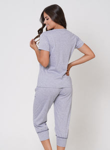 Pijama Mujer manga corta y capri vaquitas Ref 45210