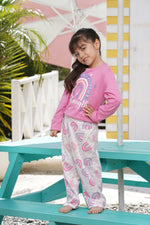 Pijama para niña conjunto manga larga y pantalón arcoíris