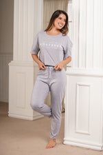 Pijama para mujer conjunto de manga corta y jogger whatever