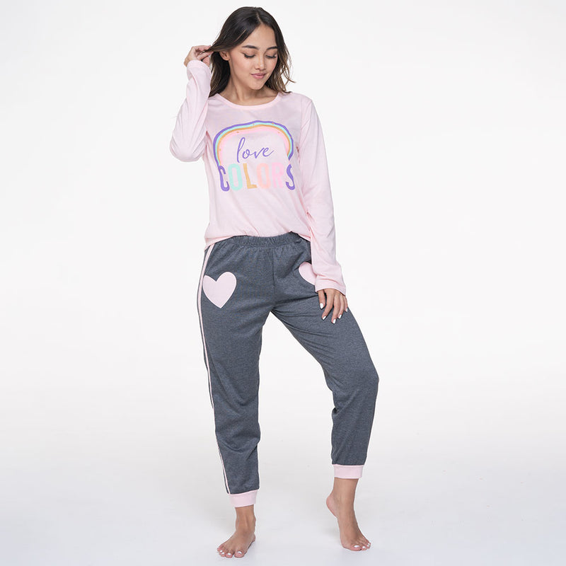 Ref.33002 Pijama Mujer Manga Larga Pantalón