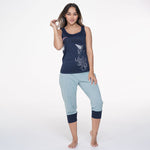 Ref.33003 Pijama Mujer Manga Sisa Capri