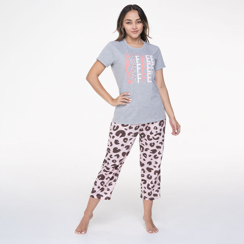Ref.33106 Pijama Mujer Manga Corta Capri